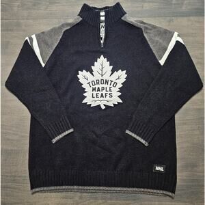 NWT Toronto Maple Leafs NHL Ilanco Sweater size Large Black